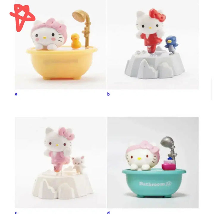 [BUNJANG] Hello Kitty Yellow Bathtub Figure / 헬로키티 피규어 노란색 욕조