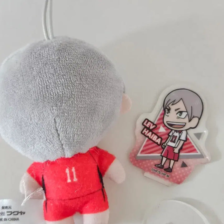 [BUNJANG] Haikyuu!! Haiba Lev Plush Toy with Acrylic Stand / 하이큐 하이바 리에프 인형 아크릴도 같이 드려요