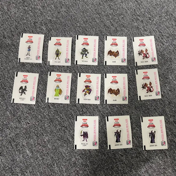 [BUNJANG] Yu-Gi-Oh! Lotte Gum Sticker Collection 23 Cards / 유희왕 롯데껌 판박이 23장 판매 (2000년 초반 발매)