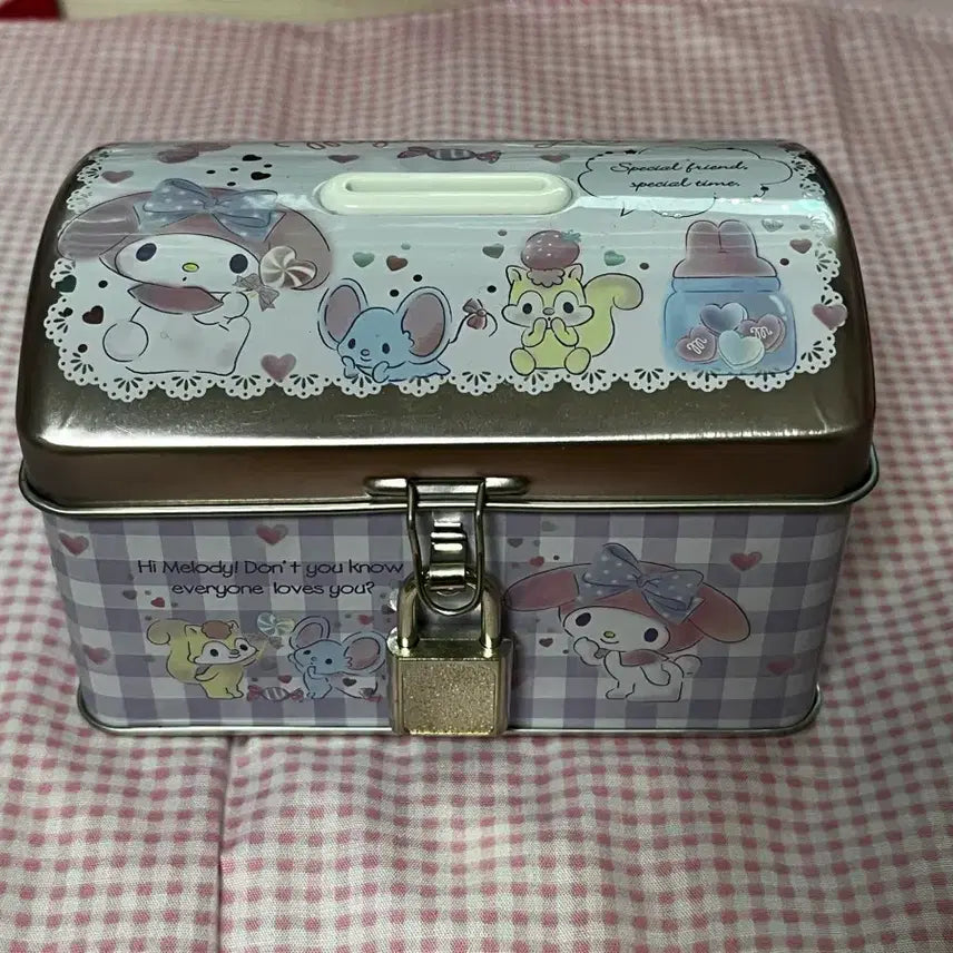 [BUNJANG] Sanrio My Melody Tin Case Piggy Bank Storage / 마이멜로디 틴케이스 저금통 보관함