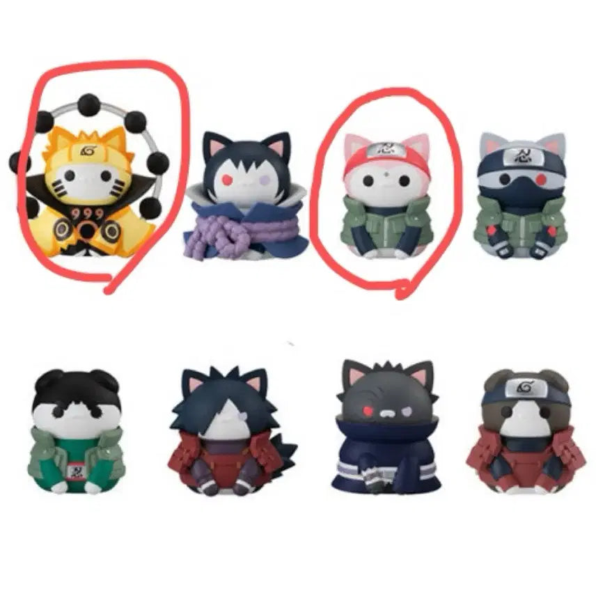 [BUNJANG] MegaCat Neko Naruto Naruto &amp; Sakura Bundle Set (Sealed) / 미개봉) 나루토 메가캣 냥루토 나루토,사쿠라 일괄 판매