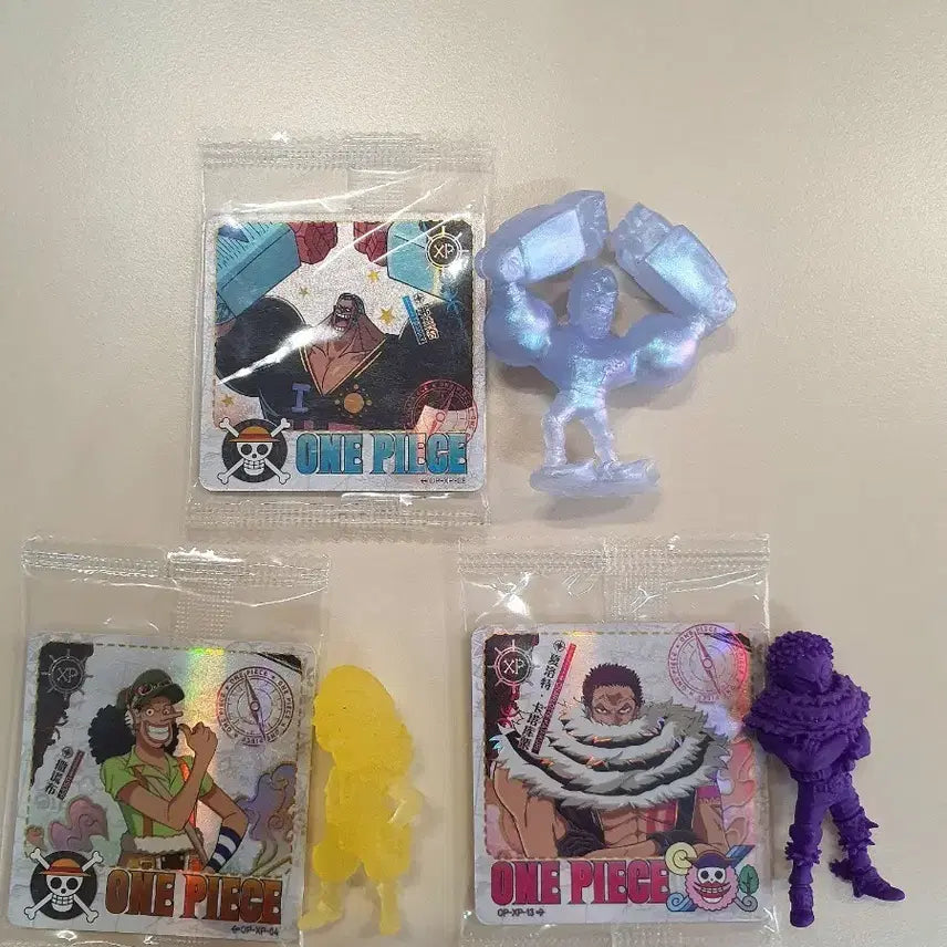[BUNJANG] One Piece Character Card Figure Set (3 Types) / 원피스 캐릭터 카드 피규어 3종 세트