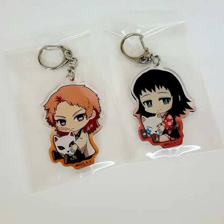 [BUNJANG] Demon Slayer Sabito Makomo Acrylic Keyring Set / 귀멸의칼날 사비토 마코모 아크릴 키링 새상품