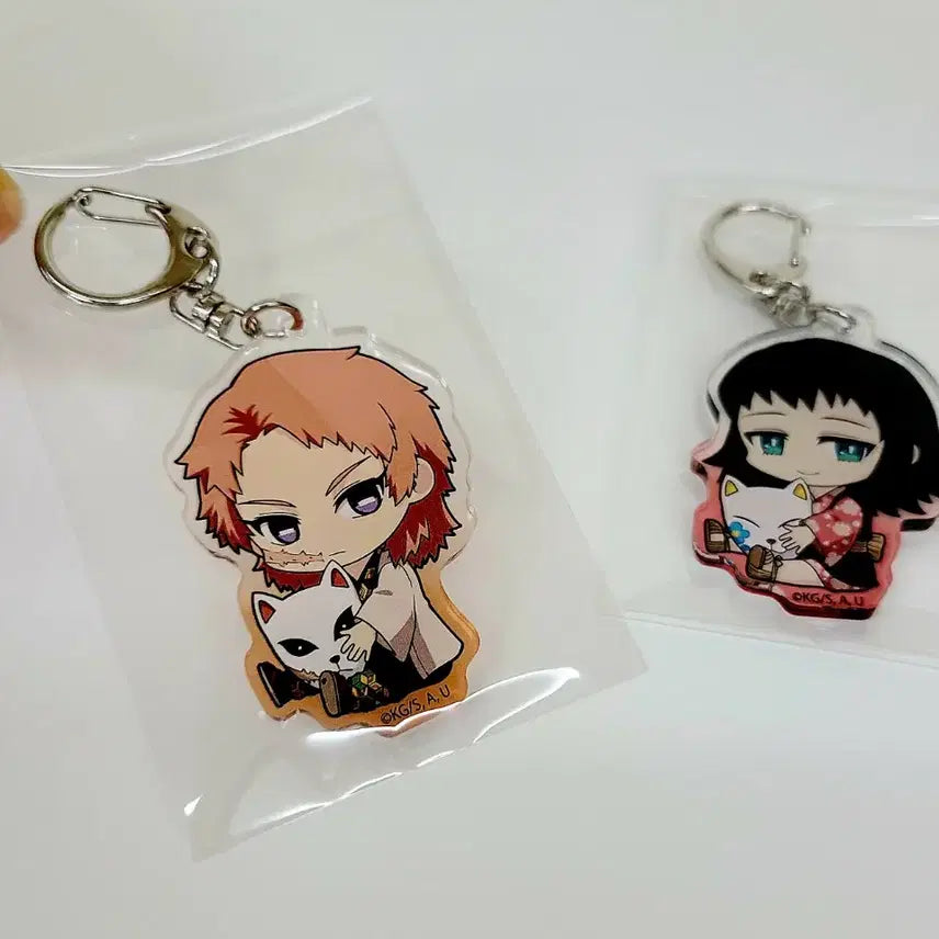 [BUNJANG] Demon Slayer Sabito Makomo Acrylic Keyring Set / 귀멸의칼날 사비토 마코모 아크릴 키링 새상품