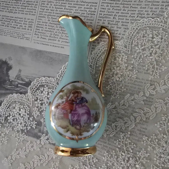 [BUNJANG] Vintage Limoges Mini Jug Vase Mint / 빈티지 리모지 미니 저그 화병 민트