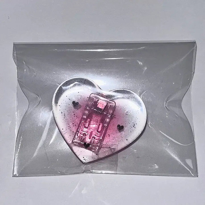 [BUNJANG] Haefl Shop Heart Transparent Pearl Acrylic Clip / 해플샵 하트 투명 펄 아크릴 집게