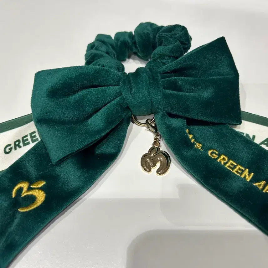 [BUNJANG] Miss Green Apple Hair Scrunchie / Cheer Stick Ribbon / 미세스그린애플 헤어슈슈 응원봉 리본