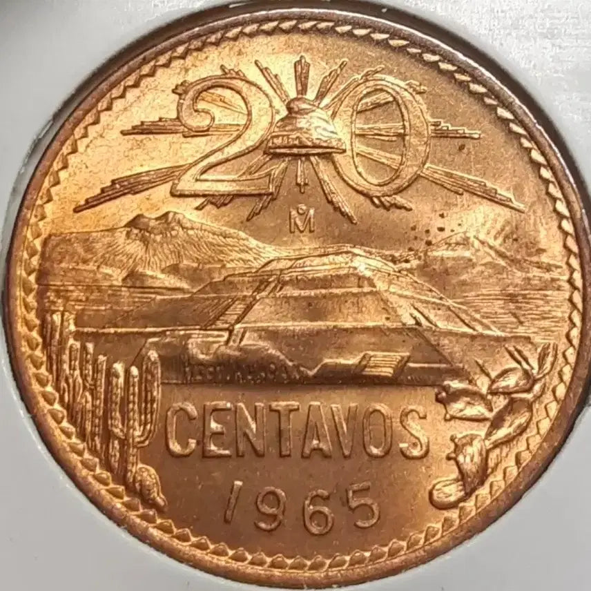 [BUNJANG] Mexico 1965 20 Centavos Large Unused Coin / 멕시코 미사용 1965년 20센타보스 대형주화.주화 동전 화폐 외국주화