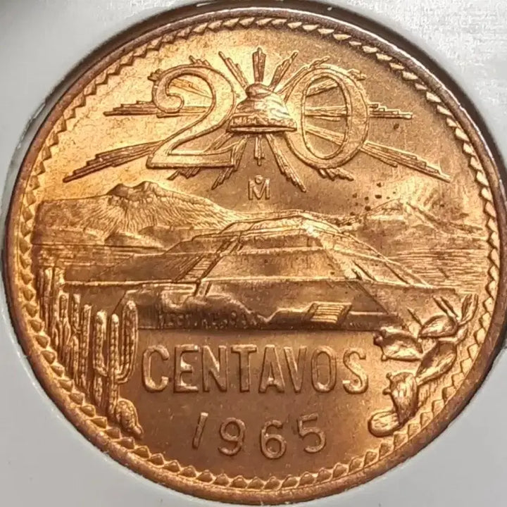 [BUNJANG] Mexico 1965 20 Centavos Large Unused Coin / 멕시코 미사용 1965년 20센타보스 대형주화.주화 동전 화폐 외국주화