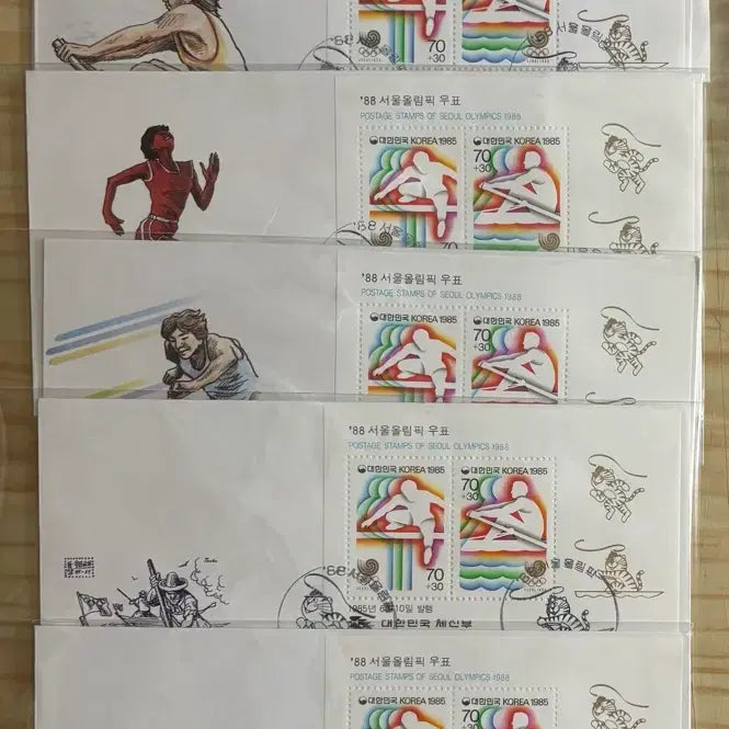 [BUNJANG] 1988 Seoul Olympics 2nd Issue Special Cover / 88서울올림픽2집, 시트, 까세5종백봉1종, 6종, 초일봉피