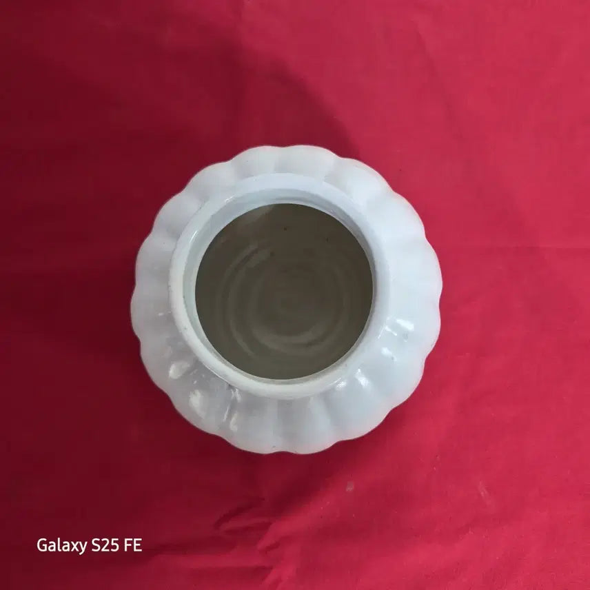 [BUNJANG] White Porcelain Incised Pattern Jar / 백자 골문양 호