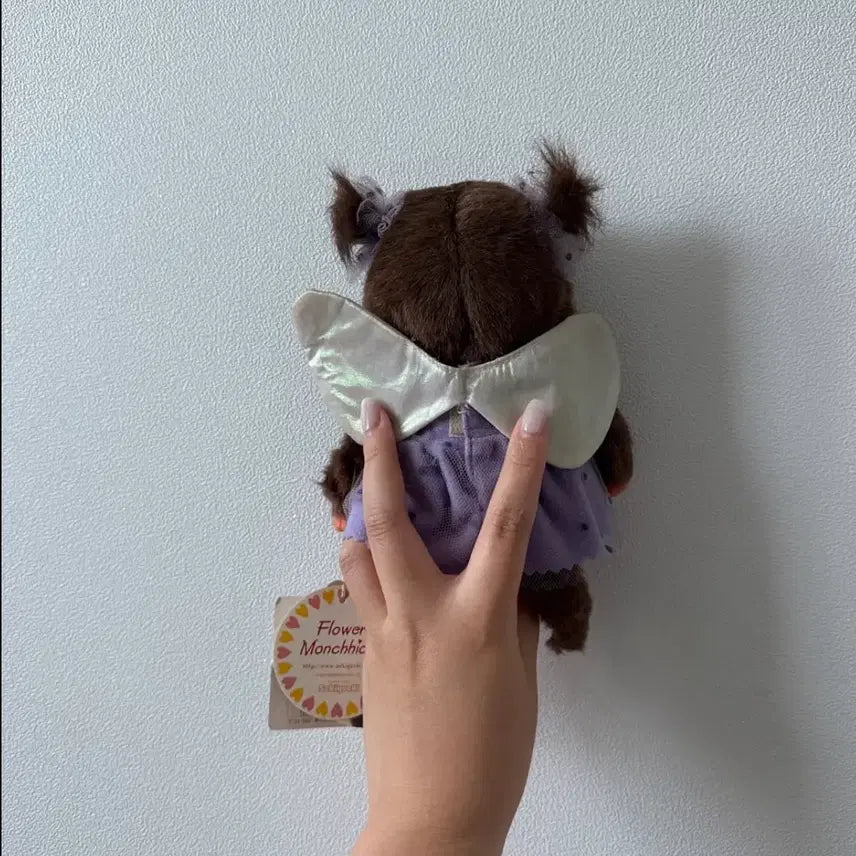 [BUNJANG] Vintage Monchhichi Doll Purple Dress Version / 몬치치 퍼플원피스 고전