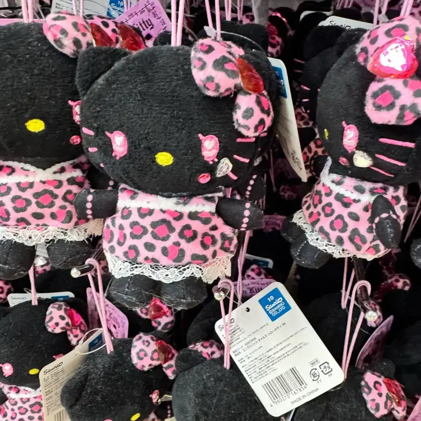 [BUNJANG] Sanrio Hello Kitty Mascot Black Leopard / 산리오 블랙 헬로키티 마스코트 블랙 레오파드