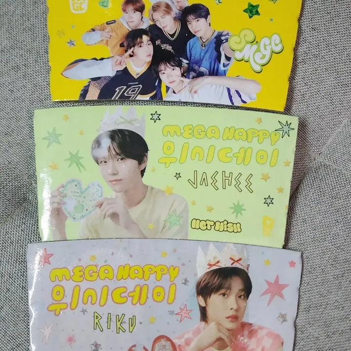 [BUNJANG] NCT WISH Mega Coffee Cup Holder Old Version Riku Jaehee Group Bundle Set / 엔시티위시 메가커피 컵홀더 구버전 리쿠 재희 단체 일괄