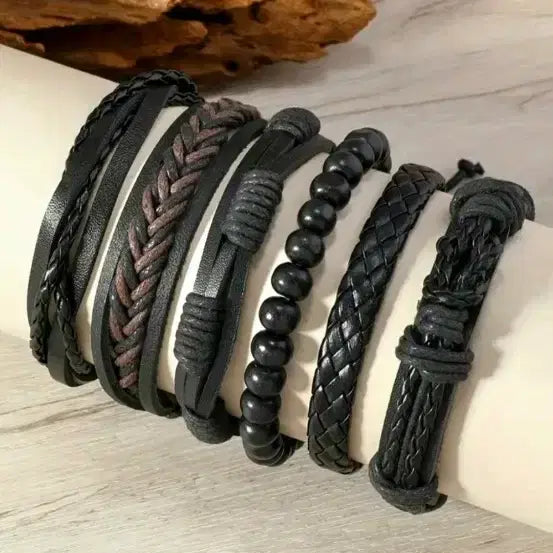 [BUNJANG] Adjustable Fashion Bracelet Set (6 Pieces) / ( 새제품 ) 남녀용 조절 가능한 패션 팔찌 6개 한 세트로 (무료배송)