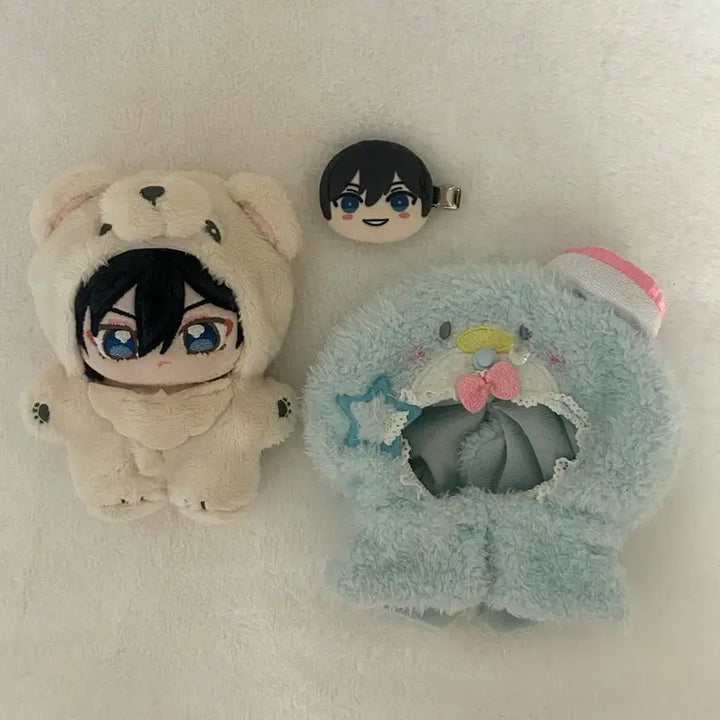 [BUNJANG] Hidaka Hokuto Nui Plush, Manju Hairpin, Nui Clothes Bundle Set / [판매] 히다카 호쿠토 곰누이 이츠누이 만쥬 헤어핀 누이옷