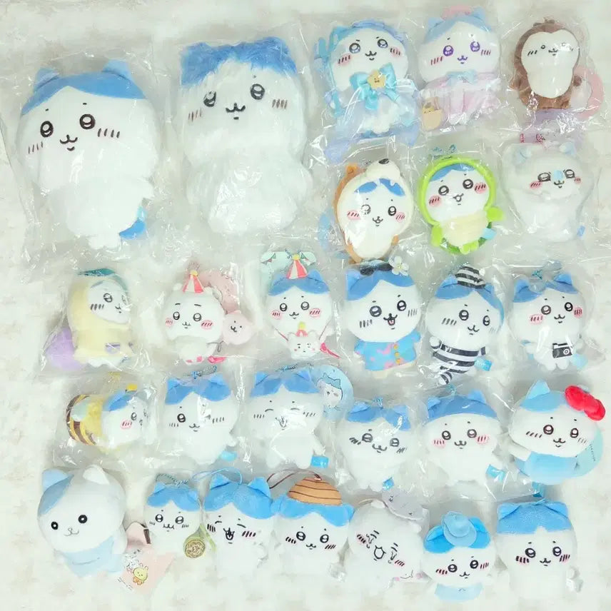 [BUNJANG] Chiikawa Hachiware Usagi Momonga Plush Mascot Bundle Set / 치이카와 하치와레 우사기 모몽가 누이 마스코트 일괄 택포