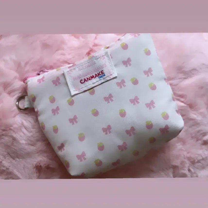 [BUNJANG] Canmake Pink Ribbon Pattern Pouch / 캔메이크 파우치 핑크 리본 패턴