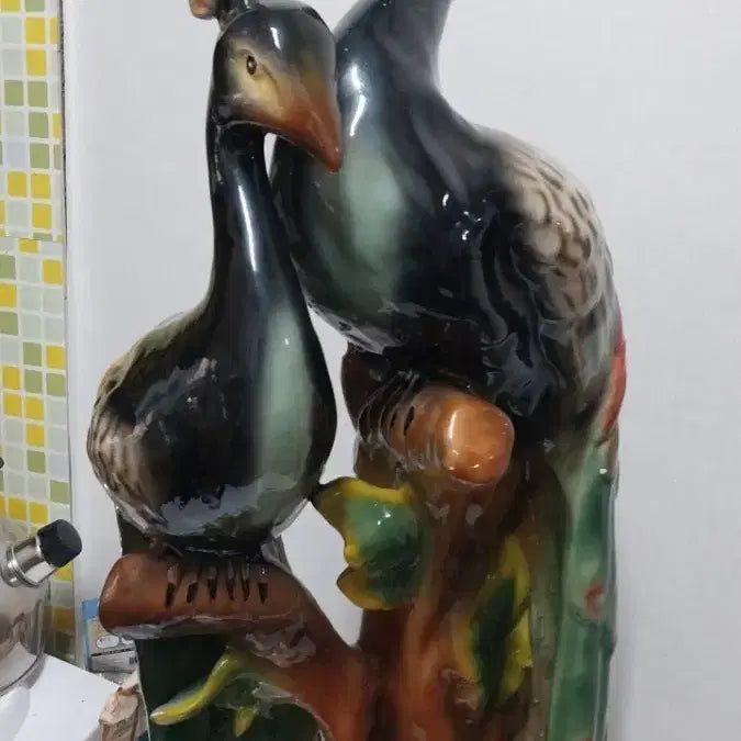 [BUNJANG] Ceramic Peacock Figurine / 도자기 공작 장식품