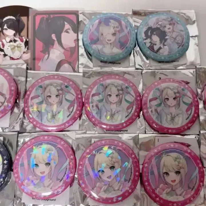 [BUNJANG] NIDcGIRL Can Badge Bundle Set Photocard / 원가 이하 아메 캔뱃지 포함 )니디걸 캔뱃지 특전 포카 일괄