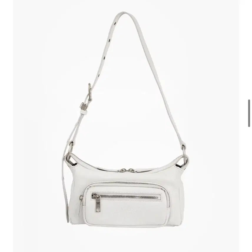 [BUNJANG] Magishood Outpocket Hobo Mini Off White Cracked / 마지셔우드 아웃포켓 호보 미니 off white cracked