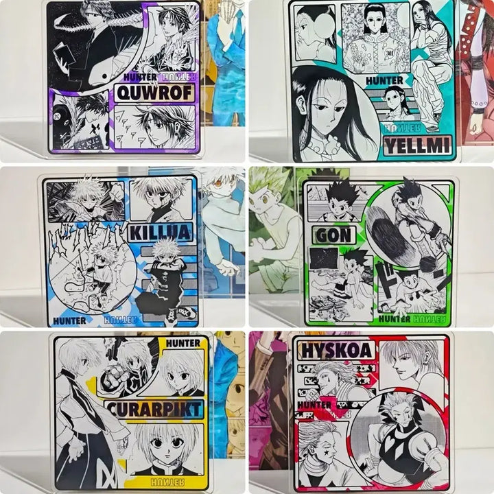 [BUNJANG] Hunter x Hunter Acrylic Block/Coaster Set / 헌터헌터 아크릴 블럭/코스터 6종 (비공굿) 키르아 크라피카 히소카