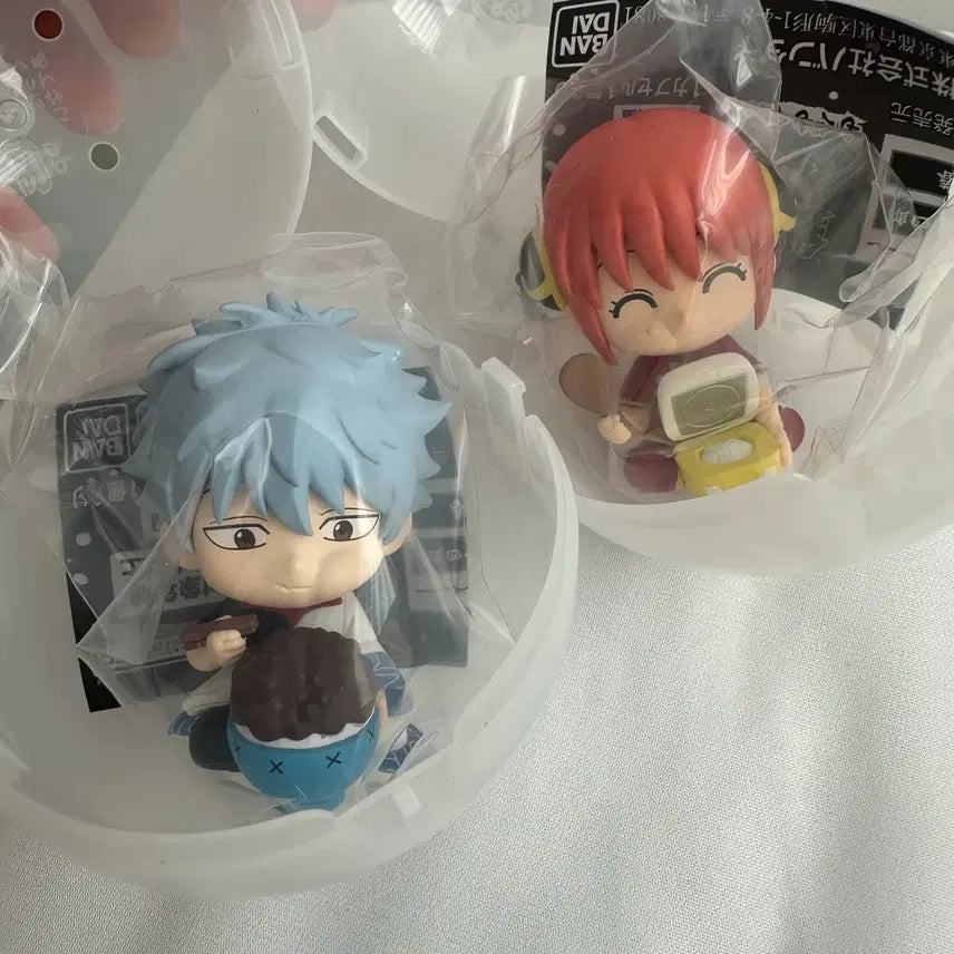 [BUNJANG] Gintama Mogumogu Gacha Figures Gintoki &amp; Kagura Set (Sealed) / 은혼 모구모구 가챠 피규어 긴토키 카구라