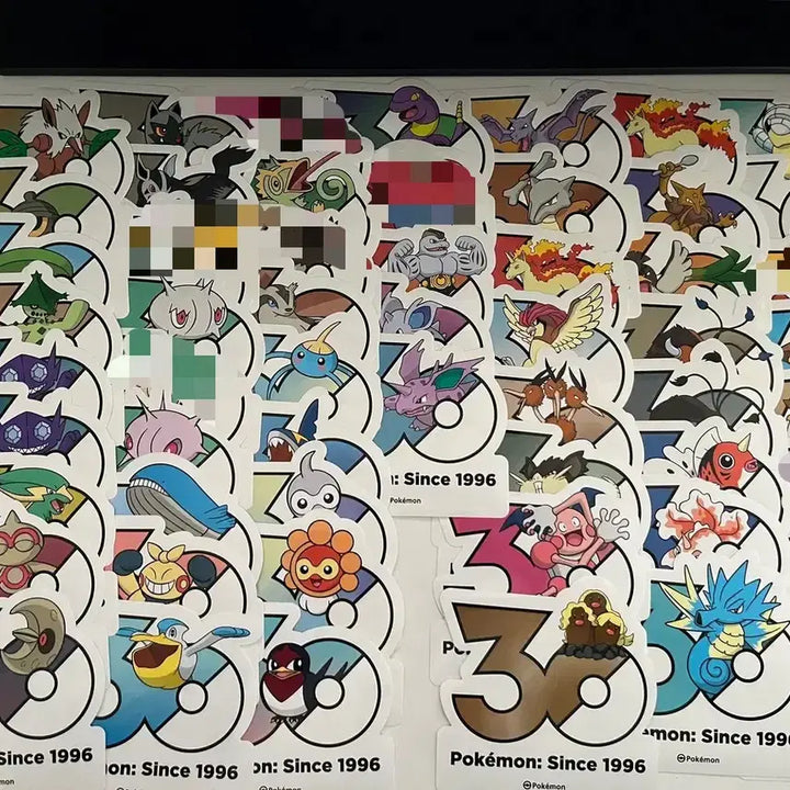 [BUNJANG] Pokemon 30th Anniversary Stickers (Generations 1-9 + Legendary) / *원가이하* [포켓몬 30주년 스티커]