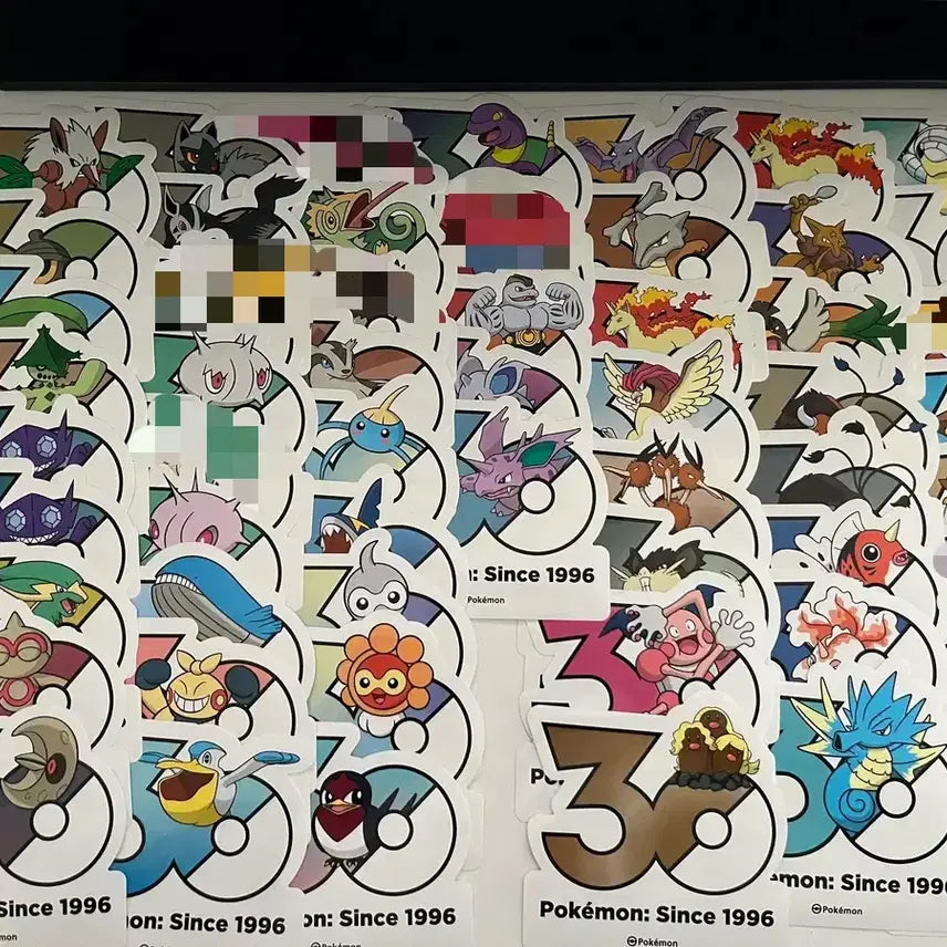 [BUNJANG] Pokemon 30th Anniversary Stickers (Generations 1-9 + Legendary) / *원가이하* [포켓몬 30주년 스티커]