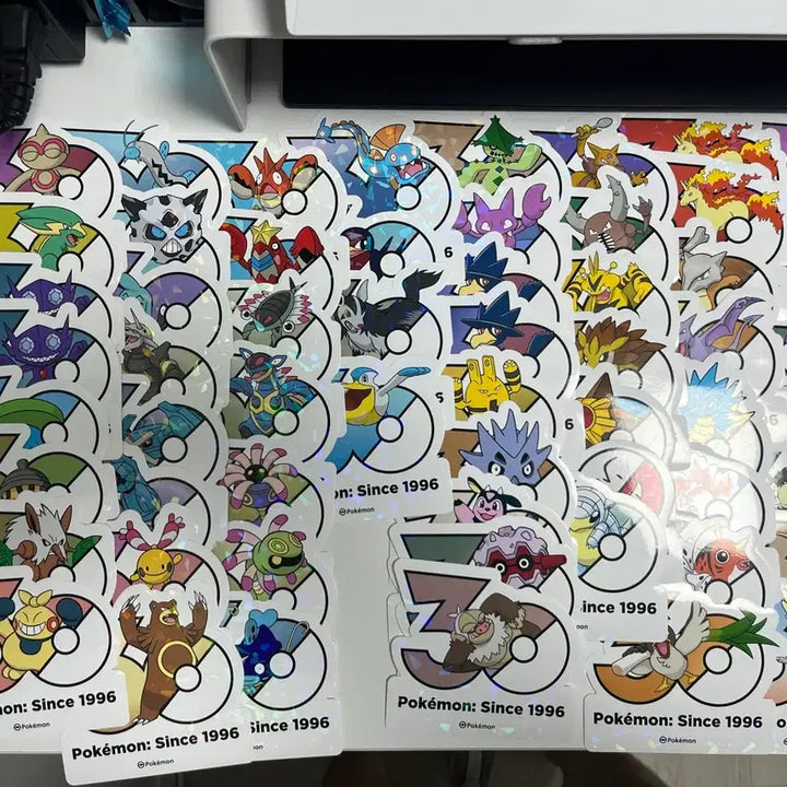 [BUNJANG] Pokemon 30th Anniversary Stickers (Generations 1-9 + Legendary) / *원가이하* [포켓몬 30주년 스티커]