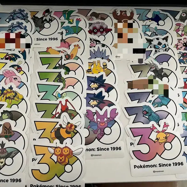 [BUNJANG] Pokemon 30th Anniversary Stickers (Generations 1-9 + Legendary) / *원가이하* [포켓몬 30주년 스티커]