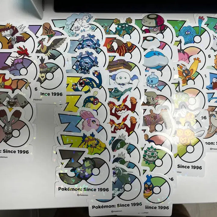 [BUNJANG] Pokemon 30th Anniversary Stickers (Generations 1-9 + Legendary) / *원가이하* [포켓몬 30주년 스티커]