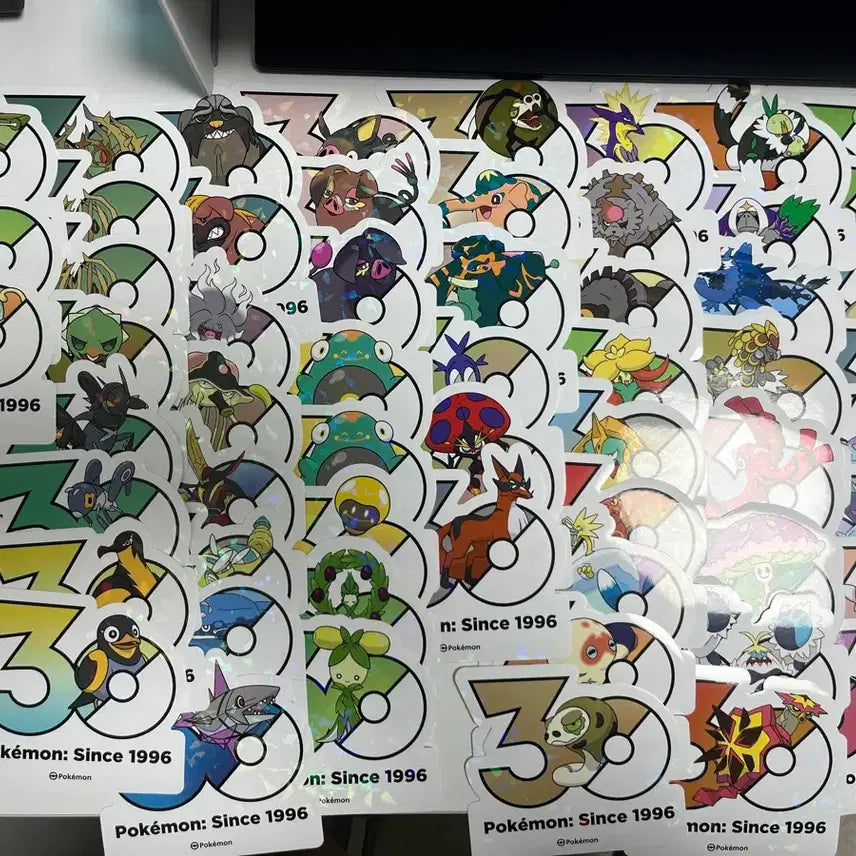 [BUNJANG] Pokemon 30th Anniversary Stickers (Generations 1-9 + Legendary) / *원가이하* [포켓몬 30주년 스티커]
