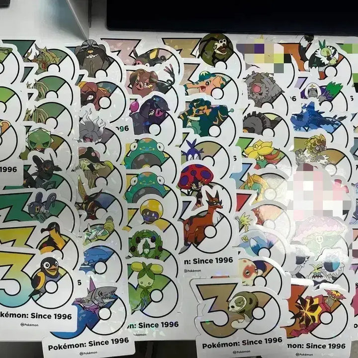 [BUNJANG] Pokemon 30th Anniversary Stickers (Generations 1-9 + Legendary) / *원가이하* [포켓몬 30주년 스티커]