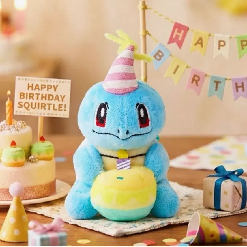 [BUNJANG] Pokemon Birthday Cake Pikachu &amp; Squirtle 8cm Plush / 포켓몬 인형 생일케이크 피카츄, 꼬부기 8cm 판매합니다!!