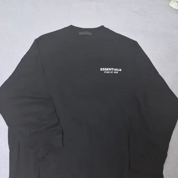 [BUNJANG] Essentials Jersey Long Sleeve T-Shirt Black 24FW / 에센셜 저지 롱 슬리브 티셔츠 블랙 - 24FW