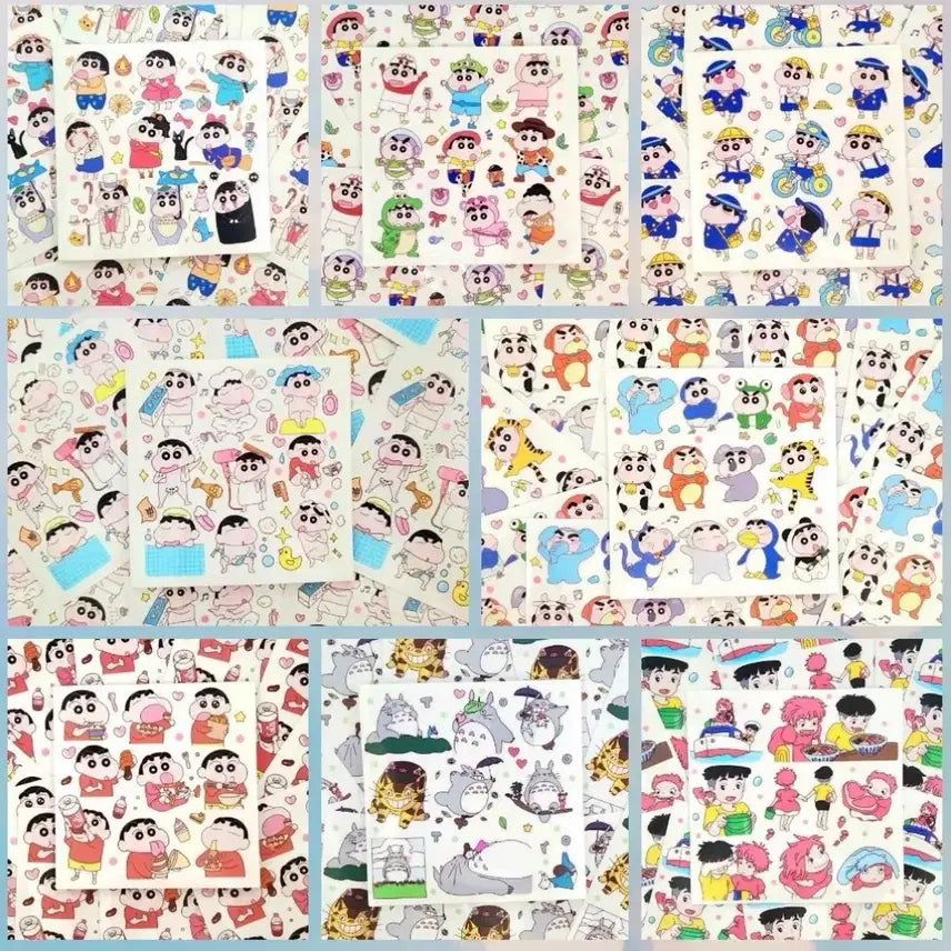 [BUNJANG] Crayon Shin-chan, My Neighbor Totoro, Studio Ghibli, Ponyo Stickers (Transparent) / [실물최강]짱구인스 토토로인스 지브리인스 포뇨인스 다꾸