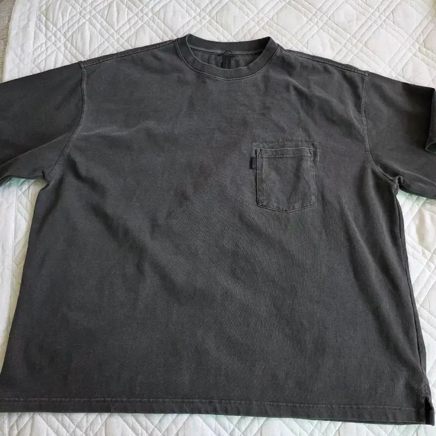 [BUNJANG] Moif Garment Dyed T-Shirt Charcoal Size 3 / 모이프 가먼트다이 차콜 티셔츠 3사이즈