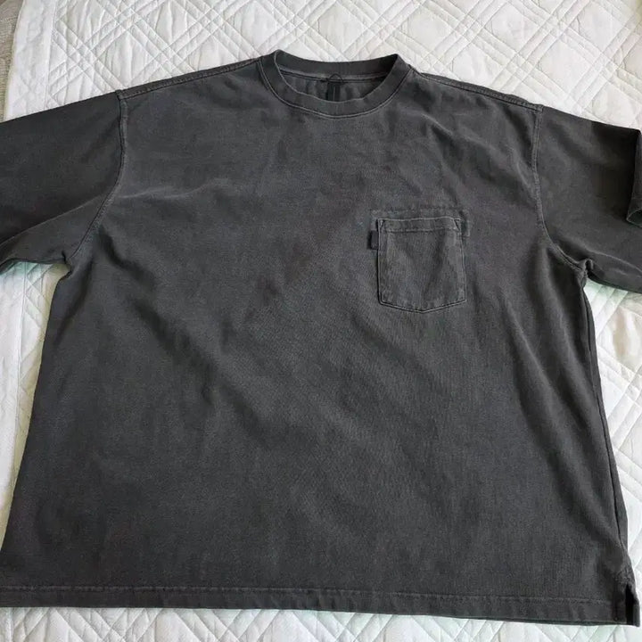 [BUNJANG] Moif Garment Dyed T-Shirt Charcoal Size 3 / 모이프 가먼트다이 차콜 티셔츠 3사이즈