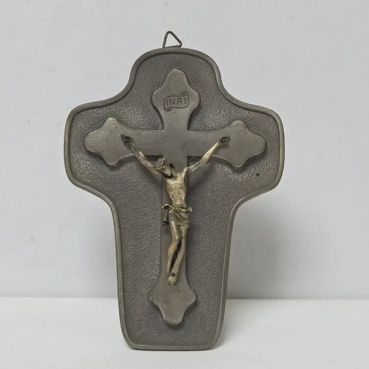[BUNJANG] 1980s Italian Antique Crucifix Brass Cast Metal Cross / 이탈리아 앤틱 십자가 황동 주물 금속 십자가