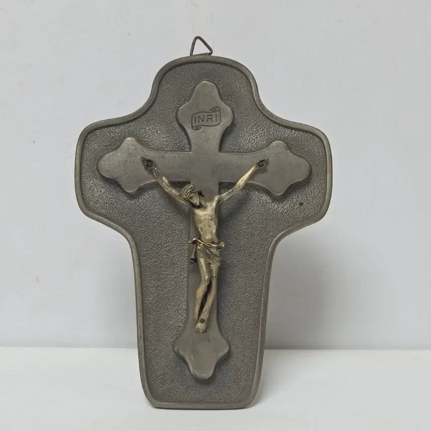 [BUNJANG] Italian Antique Crucifix Brass Cast Metal Cross / 이탈리아 앤틱 십자가 황동 주물 금속 십자가