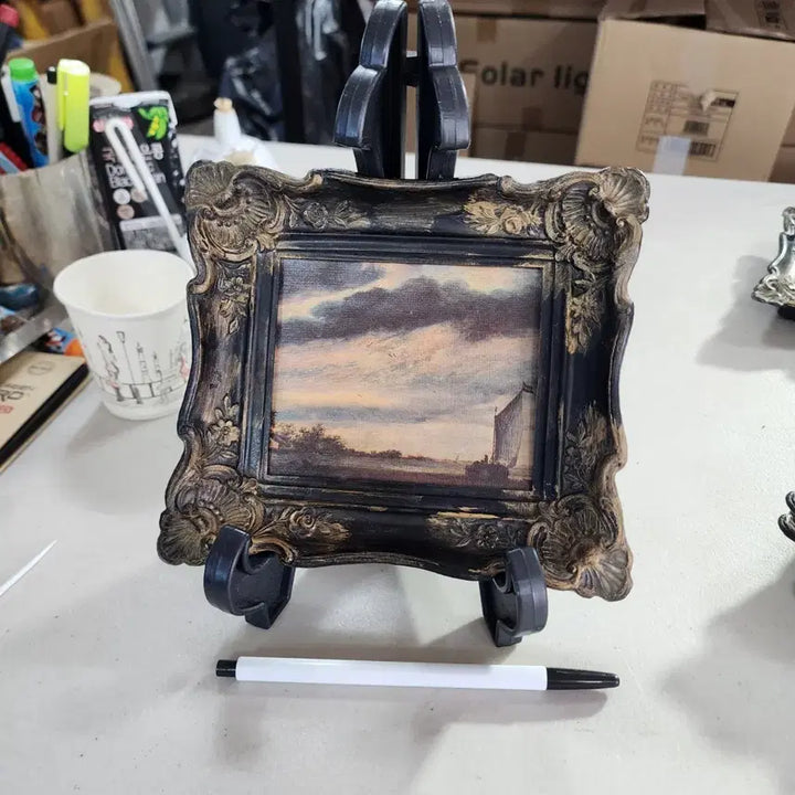 [BUNJANG] Vintage Plastic Photo Frame 17cm x 15.5cm / USA 오래된 프라스틱 액자 17cmX15.5cm 15000원 프린트
