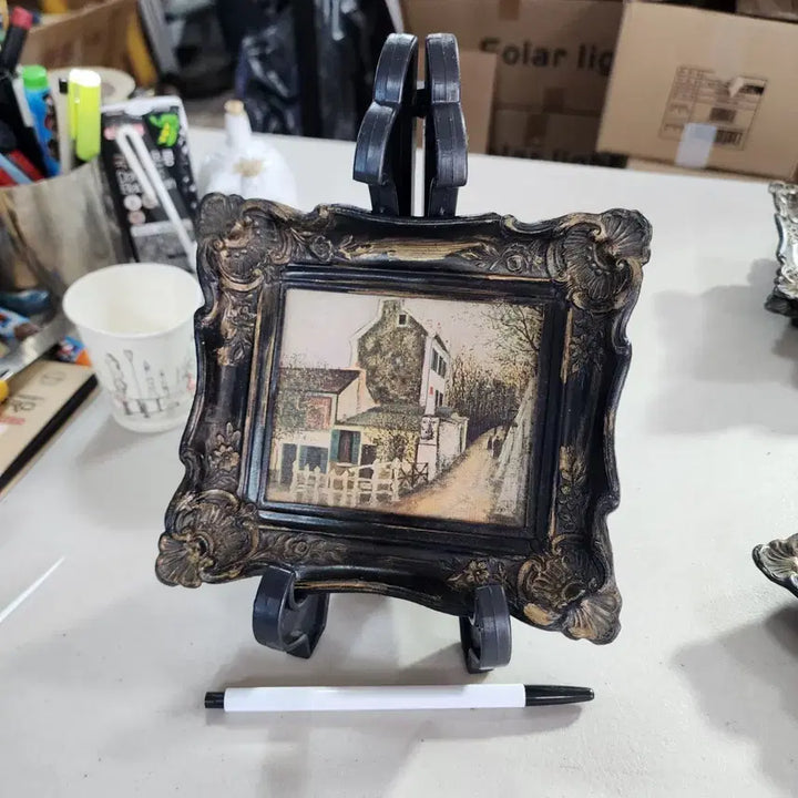 [BUNJANG] Vintage Plastic Photo Frame 17cm x 15.5cm with Print / USA 오래된 프라스틱 액자 17cmX15.5cm 15000원 프린트