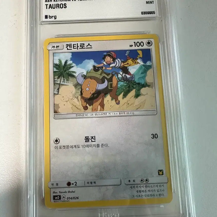 [BUNJANG] Pokemon TCG Kentauros Graded Mint 9 / 포켓몬카드 켄타로스 MINT 9 등급 brg