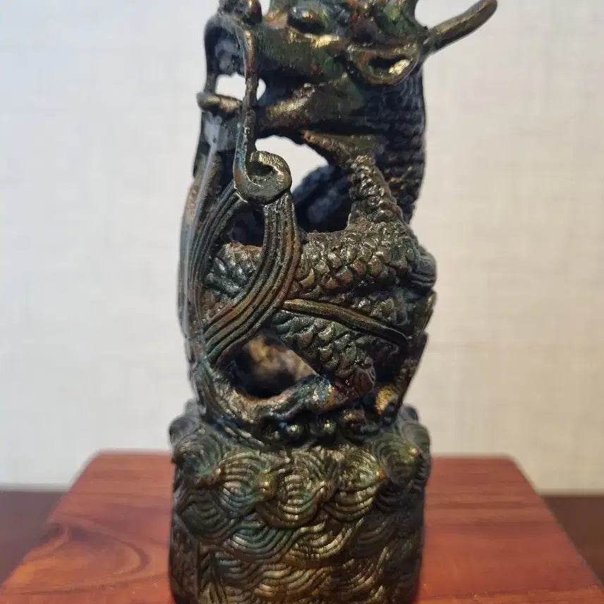 [BUNJANG] Chinese Bronze Dragon Handle Seal (Bronze) / [중국 동 기물] 동제 용뉴 전서체  낙관 인장 (전각)