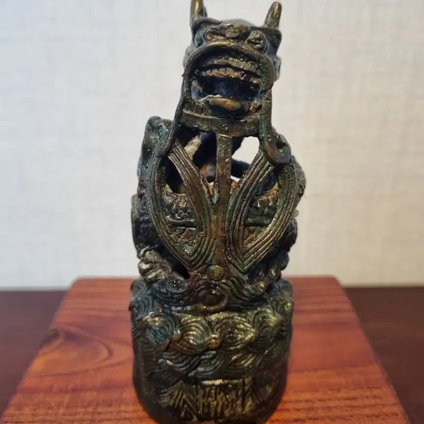 [BUNJANG] Chinese Bronze Dragon Handle Seal (Bronze) / [중국 동 기물] 동제 용뉴 전서체  낙관 인장 (전각)