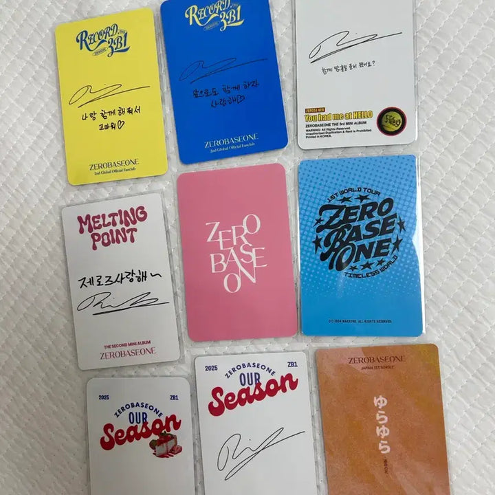 [BUNJANG] ZB1 Ricky Yura Yura MD Photocard Bundle Set / 앤더블 제로베이스원 리키 포토카드 일괄 유라유라 엠디 앨포 탈덕처분