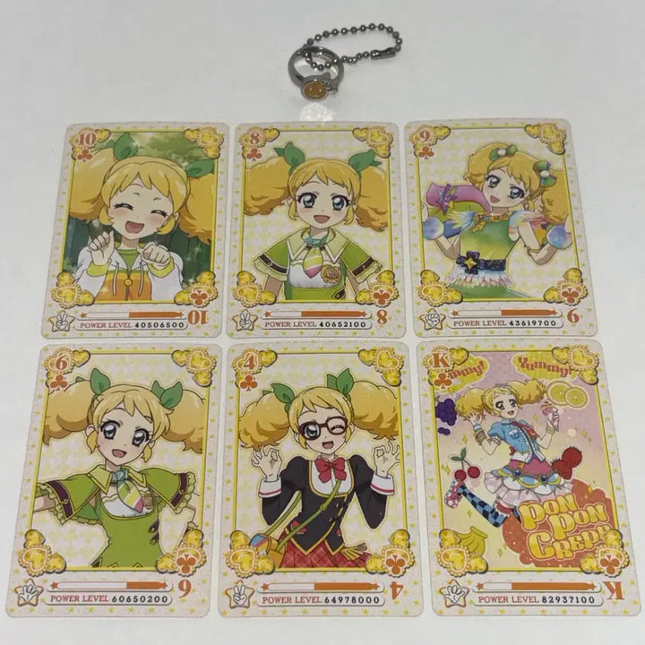 [BUNJANG] Aikatsu! Kii (Pop Type) Trump Ring Charm Set (2013-2014) / 아이엠스타 연두 키이 고전 트럼프 반지 챰 일괄 아이카츠
