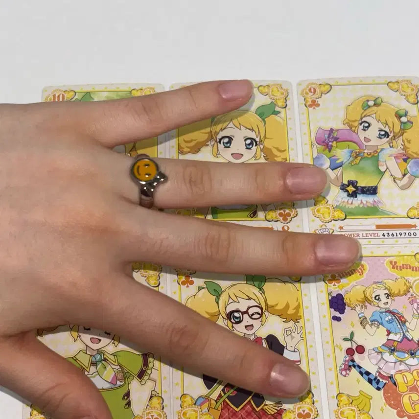 [BUNJANG] Aikatsu! Kii (Pop Type) Trump Ring Charm Set (2013-2014) / 아이엠스타 연두 키이 고전 트럼프 반지 챰 일괄 아이카츠