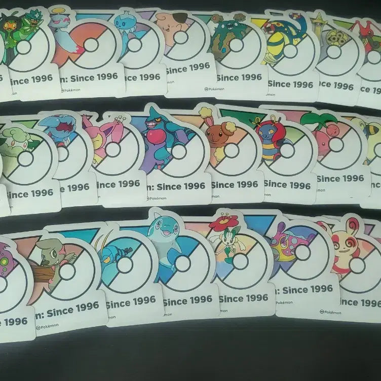 [BUNJANG] Pokemon 30th Anniversary Logo Sticker Set (Approx. 115 pcs) / 포켓몬 30주년 로고스티커 약 115장